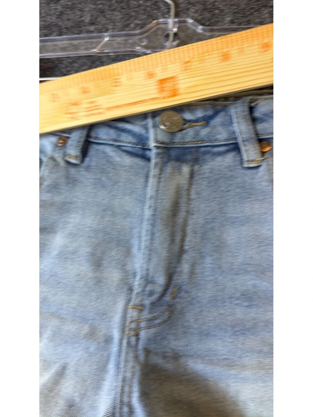 Madden Girl High Rise Cutoff Denim Shorts Light Wash Frayed Hem Size 7